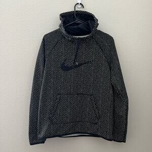 Nike Dri Fit Black Geo Dot Pullover Hoodie | Medium